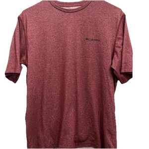 Columbia Thistletown Park Crew T-shirt Short Sleeve Red Jasper Heather Medium